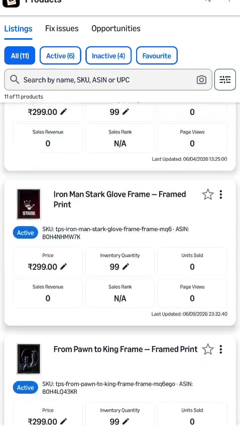 Telegram → Amazon listing